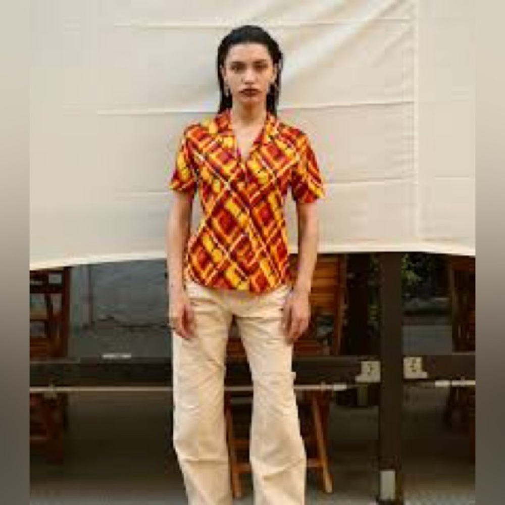 Weavers Multicolor Plaid Button Down Shirt